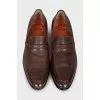 Men's brown leather loafers
