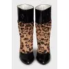 Ankle boots with pony leather inserts