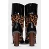 Ankle boots with pony leather inserts