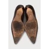 Шкіряні туфлі на підборах kitten heel