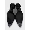 Black suede shoes with beads