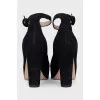 Black block heel shoes