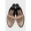 Black block heel shoes