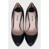 Black leather shoes