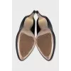 Black leather shoes
