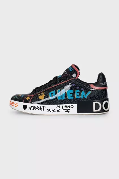 Patent leather Portofino sneakers