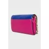 Leather crossbody in mixed colors
