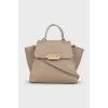 Green leather shoulder bag
