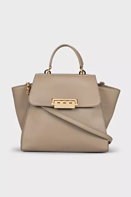 Green leather shoulder bag
