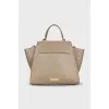 Green leather shoulder bag