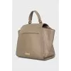 Green leather shoulder bag