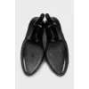 Leather high heels with decoration