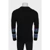 Men's jumper with print and embroidery
