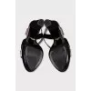 Silver heeled sandals
