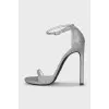 Silver heeled sandals