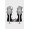 Silver heeled sandals