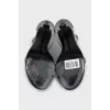 Silver heeled sandals
