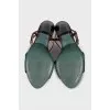 Sandals with volumetric decor