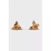 Golden earrings of a figured shape