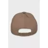 Brown cap with embroidered logo
