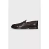 Men's brown leather loafers