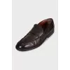 Men's brown leather loafers