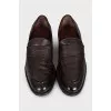 Men's brown leather loafers