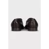Men's brown leather loafers