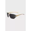 Sunglasses with metal temples