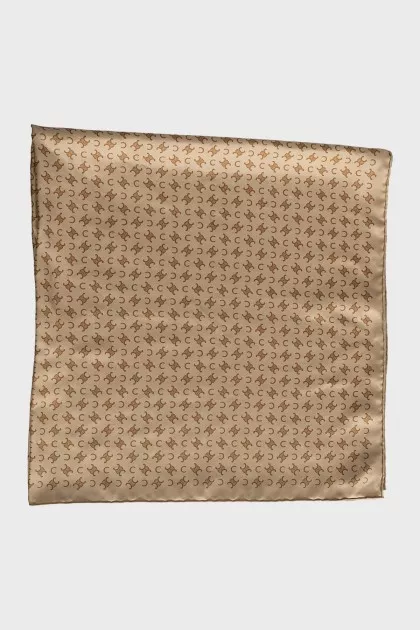 Silk scarf with a signature monogram