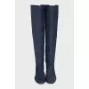 Blue suede boots