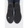 Blue suede boots