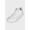 White sneakers with perforations