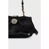 Black textile clutch with crystals