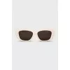 Rectangular sunglasses with white frames