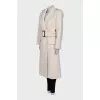 Wool coat with pockets and a belt