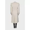 Wool coat with pockets and a belt