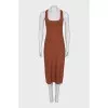Brown dress with rhinestones
