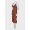 Brown dress with rhinestones