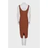 Brown dress with rhinestones