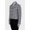 Double-breasted checkered jacket