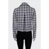 Double-breasted checkered jacket