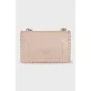 Leather crossbody with a massive logo