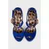 Suede sandals with massive decor