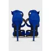 Suede sandals with massive decor
