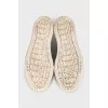 Leather sneakers decorated with sequins