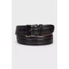Men's black leather belt