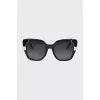 Sunglasses with silver inserts