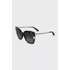 Sunglasses with silver inserts