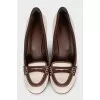 Canvas shoes with leather decor